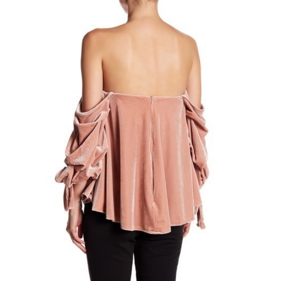 🌟HP🌟  Do+ be off the Shoulder Velvet blouse - Picture 2 of 4